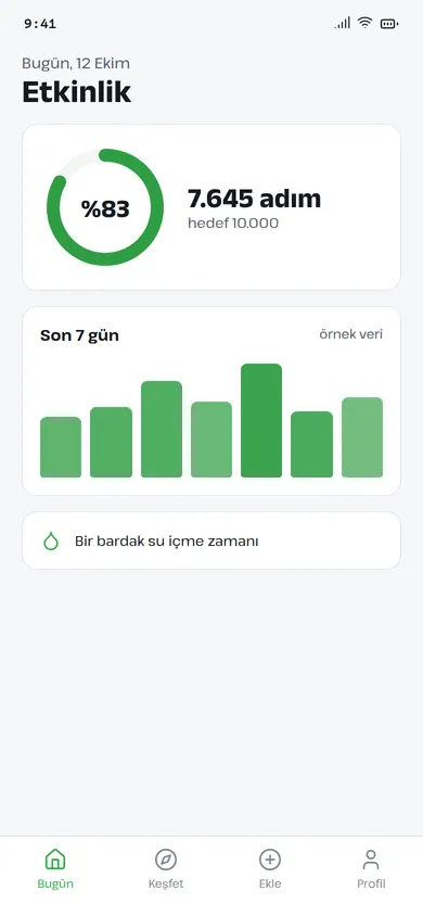 Adımsay ana ekranı