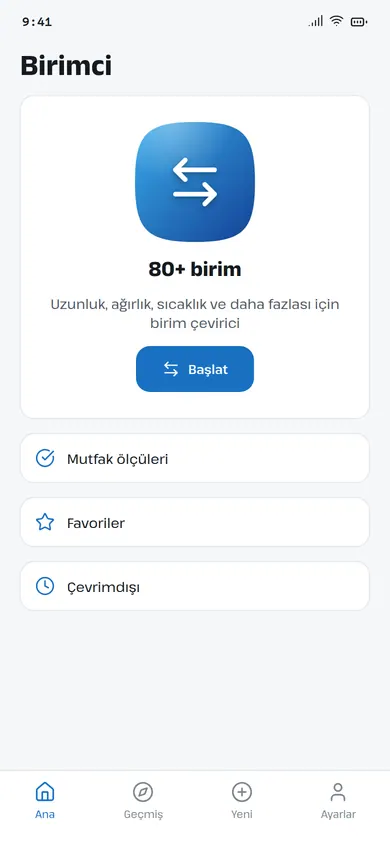 Birimci ana ekranı