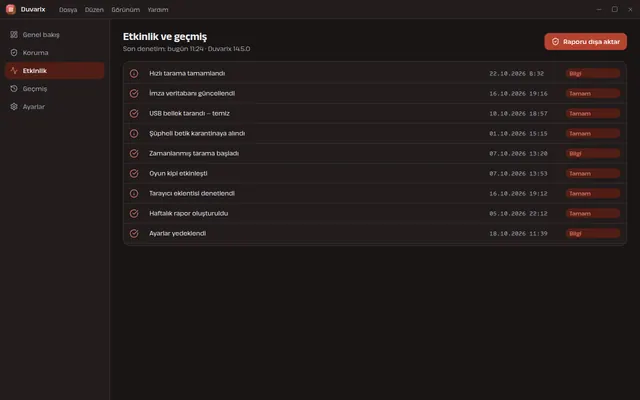Duvarix yeni bağlantıda bildirim ekranı