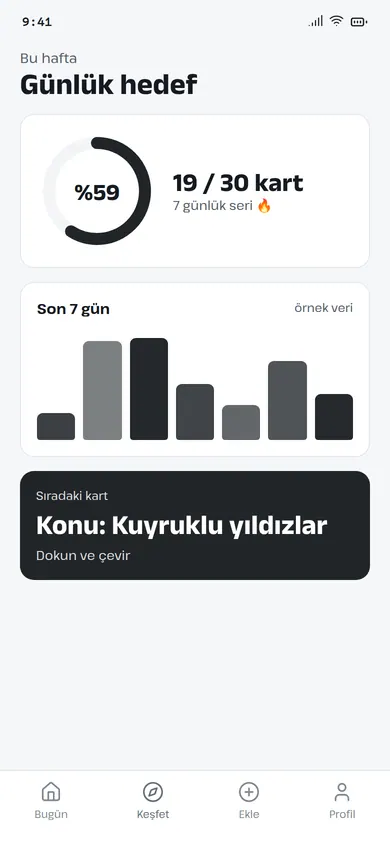 Gökbilim gezegen kartları ekranı