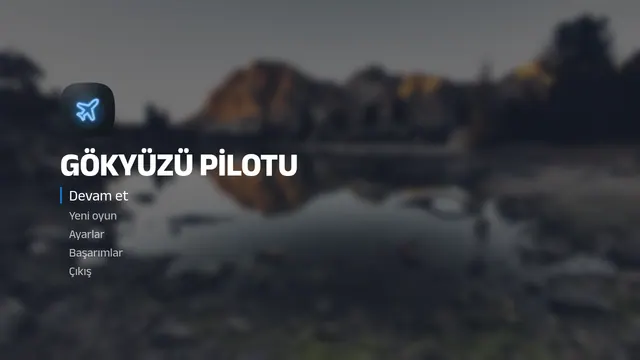 Gökyüzü Pilotu ana menüsü
