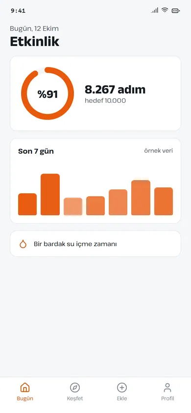 Koşuyolu ana ekranı