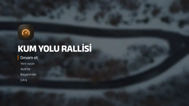 Kum Yolu Rallisi ana menüsü