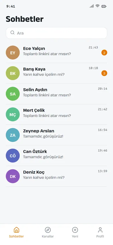 Mahallem ana ekranı