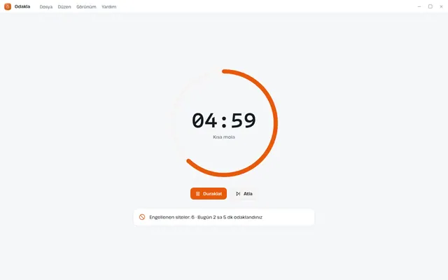 Odakla dikkat dağıtan site engeli ekranı