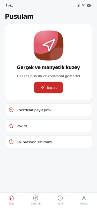 Pusulam ana ekranı