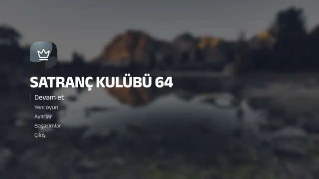 Satranç Kulübü 64 ana menüsü
