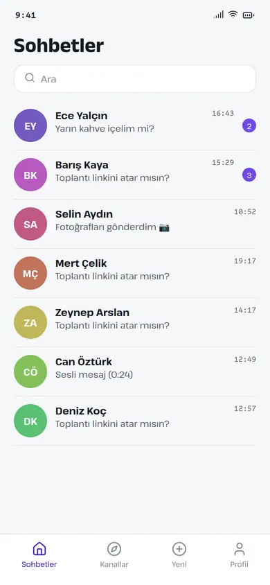 Seslen ana ekranı