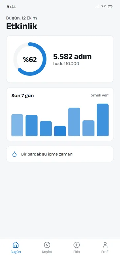 Su İçiyor musun ana ekranı