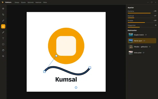 Vektora svg ve pdf dışa aktarma ekranı